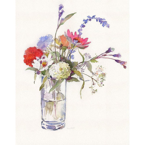 Garden Party III Black Modern Wood Framed Art Print with Double Matting by Troise Heidel, Theresa