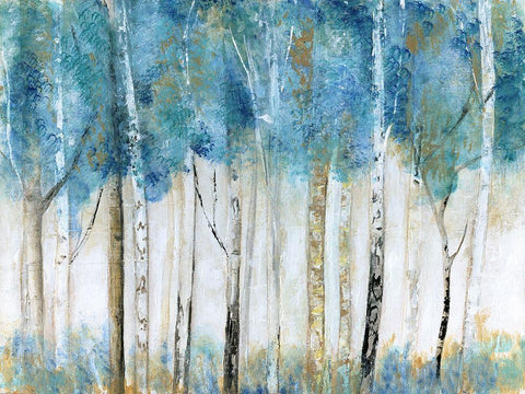 Magical Wood White Modern Wood Framed Art Print with Double Matting by Tava Studios