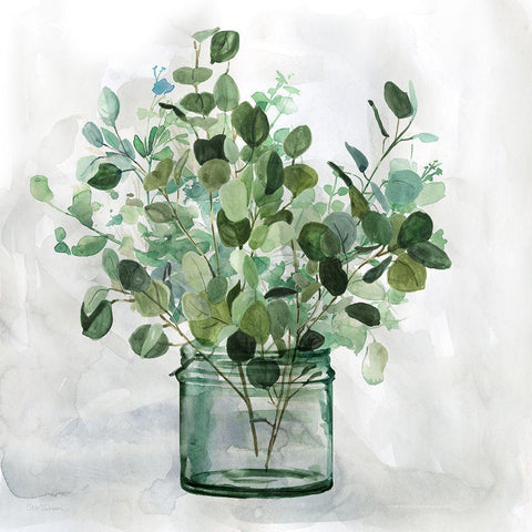 Green Garden II Black Modern Wood Framed Art Print by Robinson, Carol