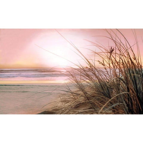 Malibu Sundown White Modern Wood Framed Art Print by Calascibetta, Mike