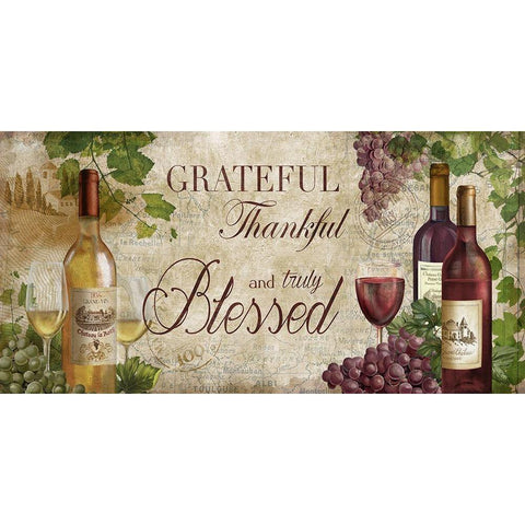Grateful Wine Black Modern Wood Framed Art Print by Knutsen, Conrad