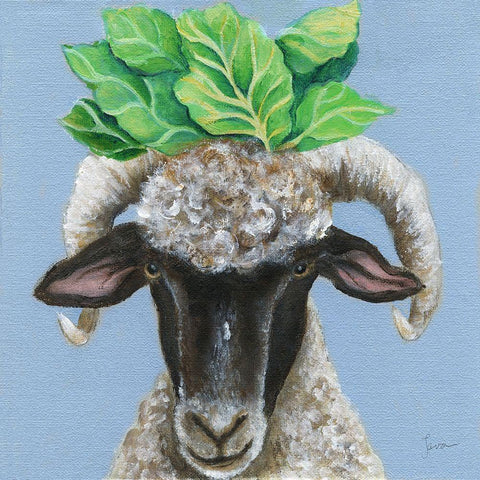 Playful Nature VII White Modern Wood Framed Art Print with Double Matting by Tava Studios