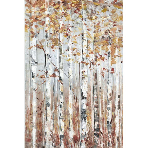 Copper Forest Black Modern Wood Framed Art Print with Double Matting by Swatland, Sally