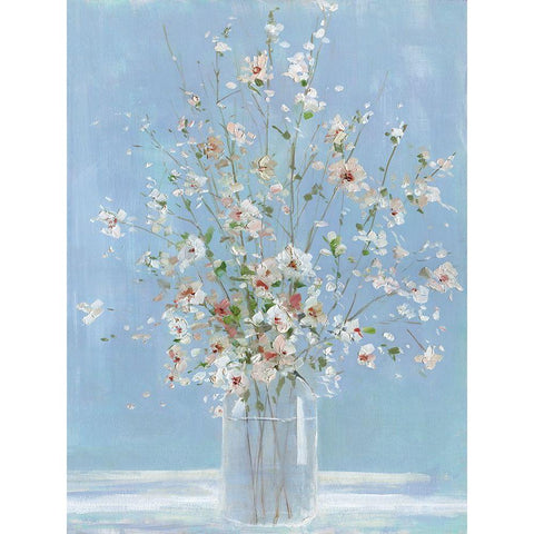 Cherry Blossom Arrangement Gold Ornate Wood Framed Art Print with Double Matting by Swatland, Sally