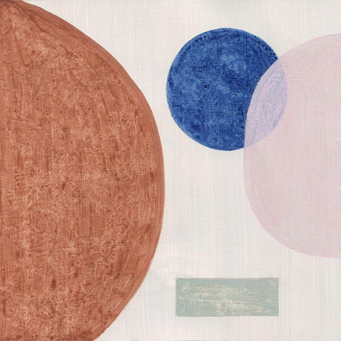 Earthly Orbs I Black Modern Wood Framed Art Print with Double Matting by Tava Studios