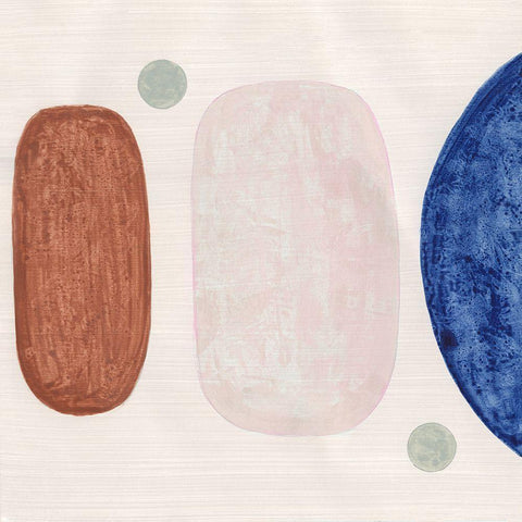 Earthly Orbs II Black Ornate Wood Framed Art Print with Double Matting by Tava Studios