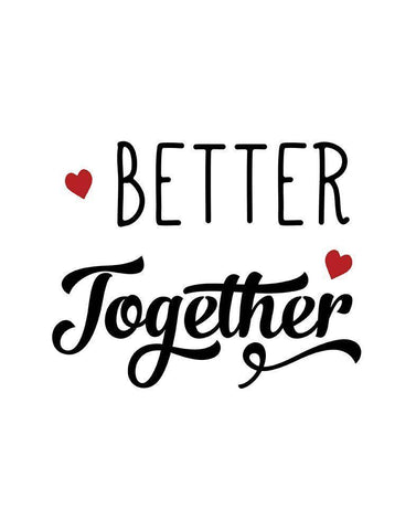 Better Together Black Ornate Wood Framed Art Print with Double Matting by CAD Designs