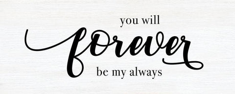 Forever Always White Modern Wood Framed Art Print with Double Matting by CAD Designs