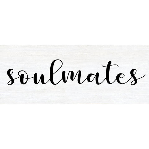 Soulmates Black Modern Wood Framed Art Print with Double Matting by CAD Designs