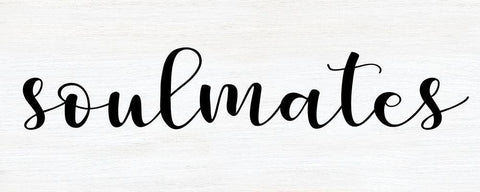 Soulmates White Modern Wood Framed Art Print with Double Matting by CAD Designs