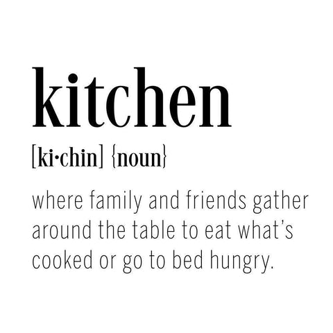Kitchen Definition Black Modern Wood Framed Art Print with Double Matting by CAD Designs