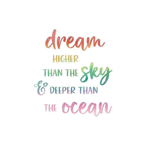 Dream Higher White Modern Wood Framed Art Print by Carpentieri, Natalie