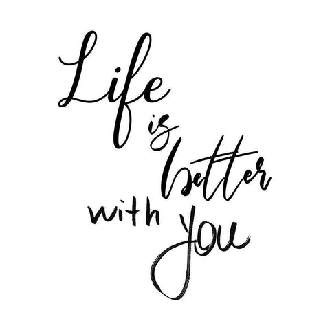 Better With You Gold Ornate Wood Framed Art Print with Double Matting by Santiago, Daniela