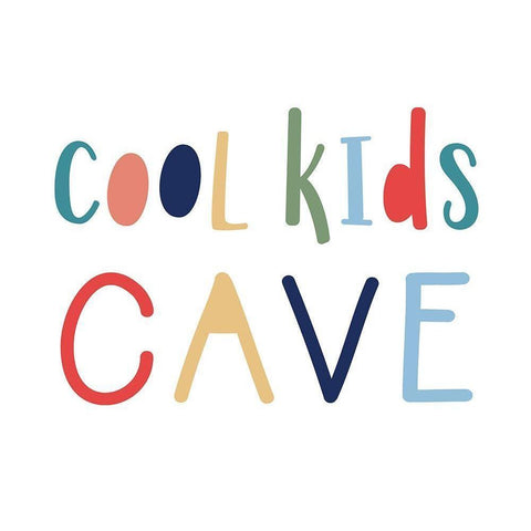 Cool Kids Cave White Modern Wood Framed Art Print by Carpentieri, Natalie