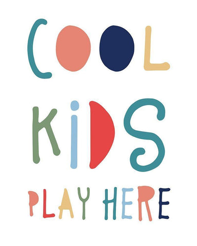 Cool Kids Play White Modern Wood Framed Art Print with Double Matting by Carpentieri, Natalie