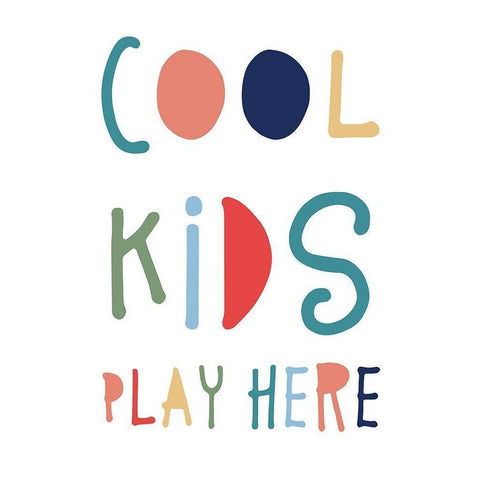 Cool Kids Play White Modern Wood Framed Art Print by Carpentieri, Natalie