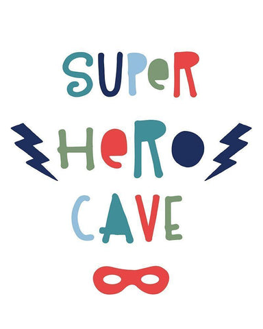 Superhero Cave Black Ornate Wood Framed Art Print with Double Matting by Carpentieri, Natalie