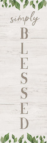 Blessed Greenery White Modern Wood Framed Art Print with Double Matting by Carpentieri, Natalie