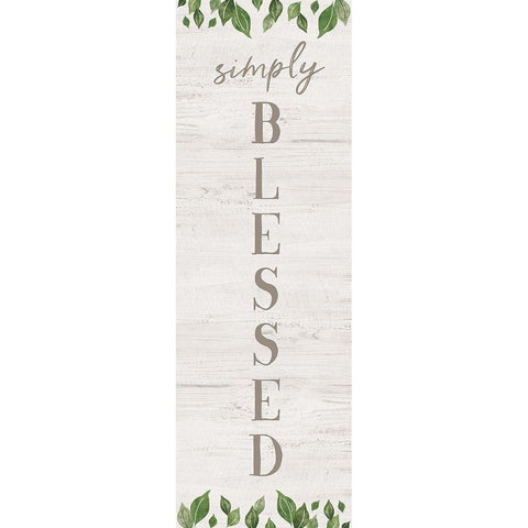 Blessed Greenery Black Modern Wood Framed Art Print with Double Matting by Carpentieri, Natalie
