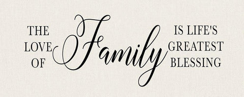 The Love of Family White Modern Wood Framed Art Print with Double Matting by CAD Designs