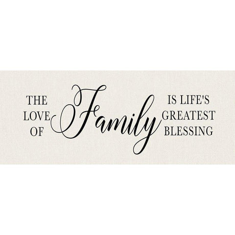 The Love of Family Black Modern Wood Framed Art Print with Double Matting by CAD Designs