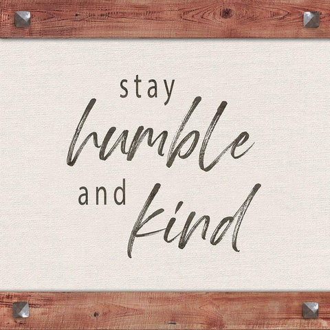 Humble and Kind White Modern Wood Framed Art Print by Murray, Amanda