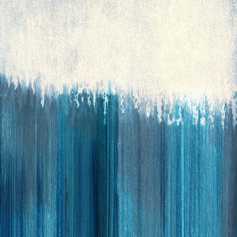 Fading to Blue White Modern Wood Framed Art Print with Double Matting by Jill, Susan