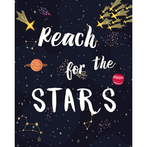 To the Stars Black Modern Wood Framed Art Print by Murray, Amanda