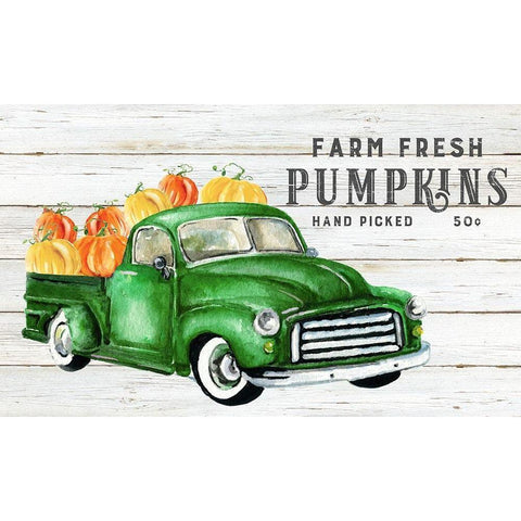 Fresh Pumpkins White Modern Wood Framed Art Print by Robinson, Carol