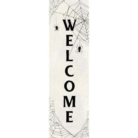 Spider Welcome White Modern Wood Framed Art Print by Swatland, Sally