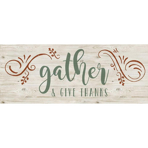 Give Thanks White Modern Wood Framed Art Print by Murray, Amanda