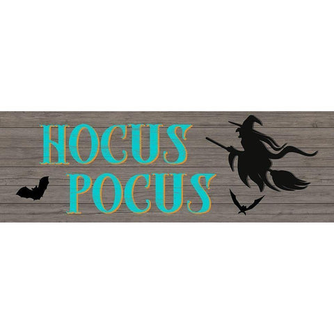Hocus Pocus Black Modern Wood Framed Art Print with Double Matting by CAD Designs