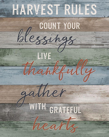 Harvest Rules White Modern Wood Framed Art Print with Double Matting by Carpentieri, Natalie