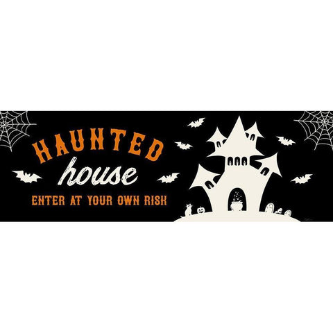 Haunted Risk Black Modern Wood Framed Art Print by Carpentieri, Natalie