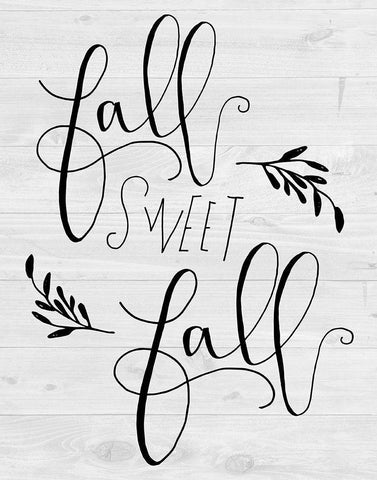 Fall Sweet Fall White Modern Wood Framed Art Print with Double Matting by Murray, Amanda
