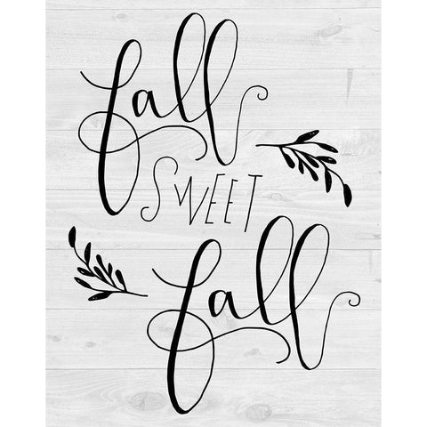 Fall Sweet Fall Black Modern Wood Framed Art Print by Murray, Amanda