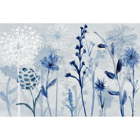 Catskill Wildflowers Black Modern Wood Framed Art Print with Double Matting by Jill, Susan