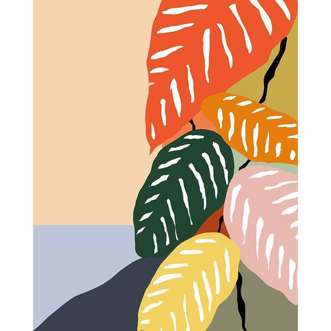 Tropical Plant II Gold Ornate Wood Framed Art Print with Double Matting by Santiago, Daniela