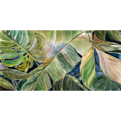 Sun Tipped Tropicals Gold Ornate Wood Framed Art Print with Double Matting by Robinson, Carol