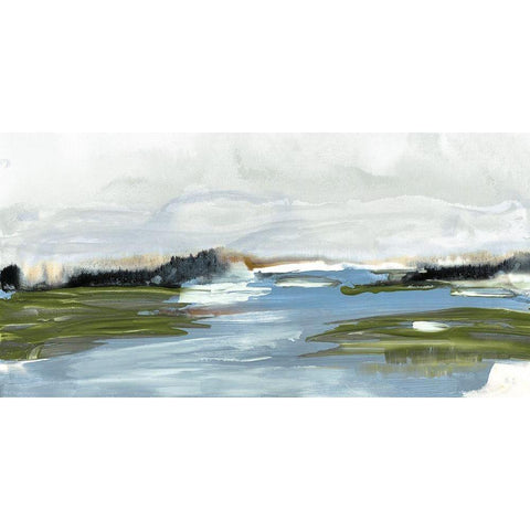 Kattskill Bay Black Modern Wood Framed Art Print with Double Matting by Jill, Susan