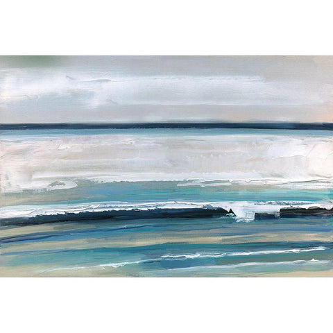 Ocean Stratus Black Modern Wood Framed Art Print with Double Matting by Swatland, Sally