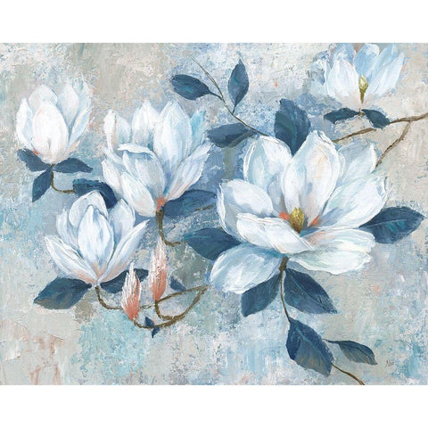 Spring Bloom I White Modern Wood Framed Art Print by Nan