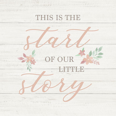 Little Story Black Modern Wood Framed Art Print by Carpentieri, Natalie