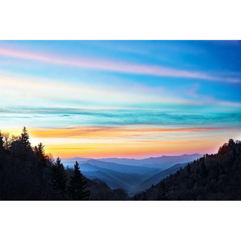 River Valley Sundown Black Modern Wood Framed Art Print with Double Matting by Delimont, Danita