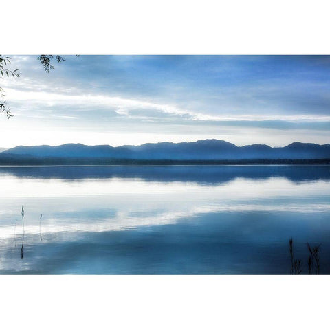 Blue Hour Black Modern Wood Framed Art Print with Double Matting by Weisz, Irene