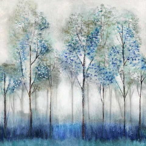 Dream Forest White Modern Wood Framed Art Print by Tava Studios