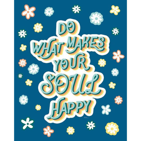 Soul Happy Gold Ornate Wood Framed Art Print with Double Matting by Carpentieri, Natalie