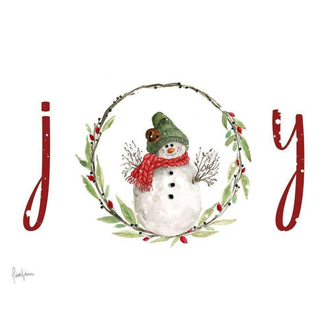 Farmhouse Christmas Joy White Modern Wood Framed Art Print by Finn, Livi