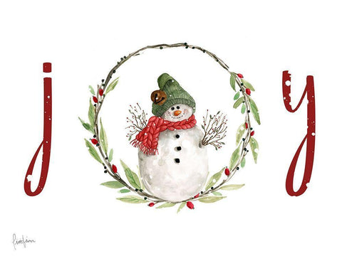 Farmhouse Christmas Joy Black Ornate Wood Framed Art Print with Double Matting by Finn, Livi