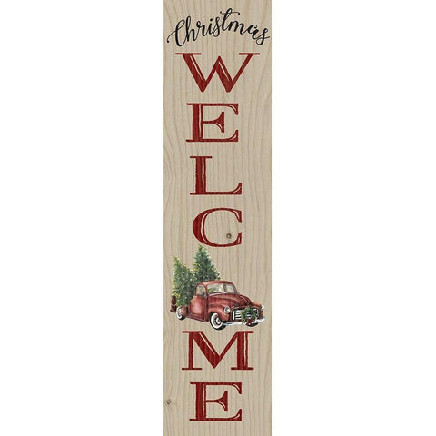 Christmas Welcome White Modern Wood Framed Art Print by Robinson, Carol